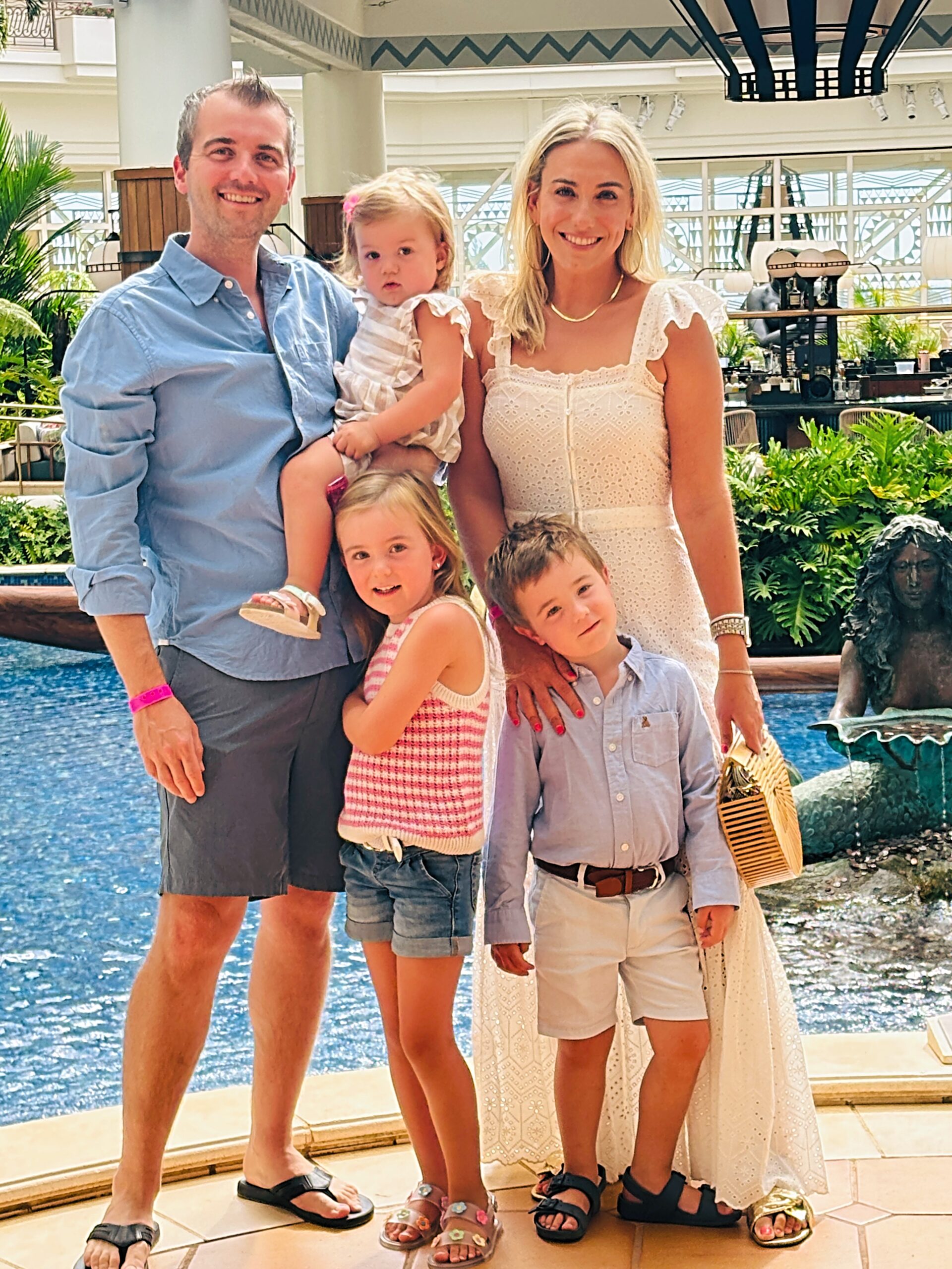 Swim lesson in a private pool