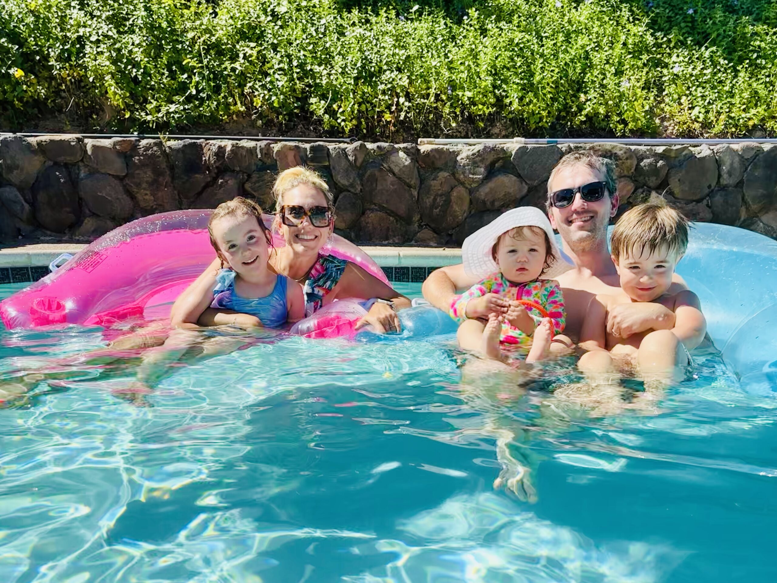 Swim lesson in a private pool